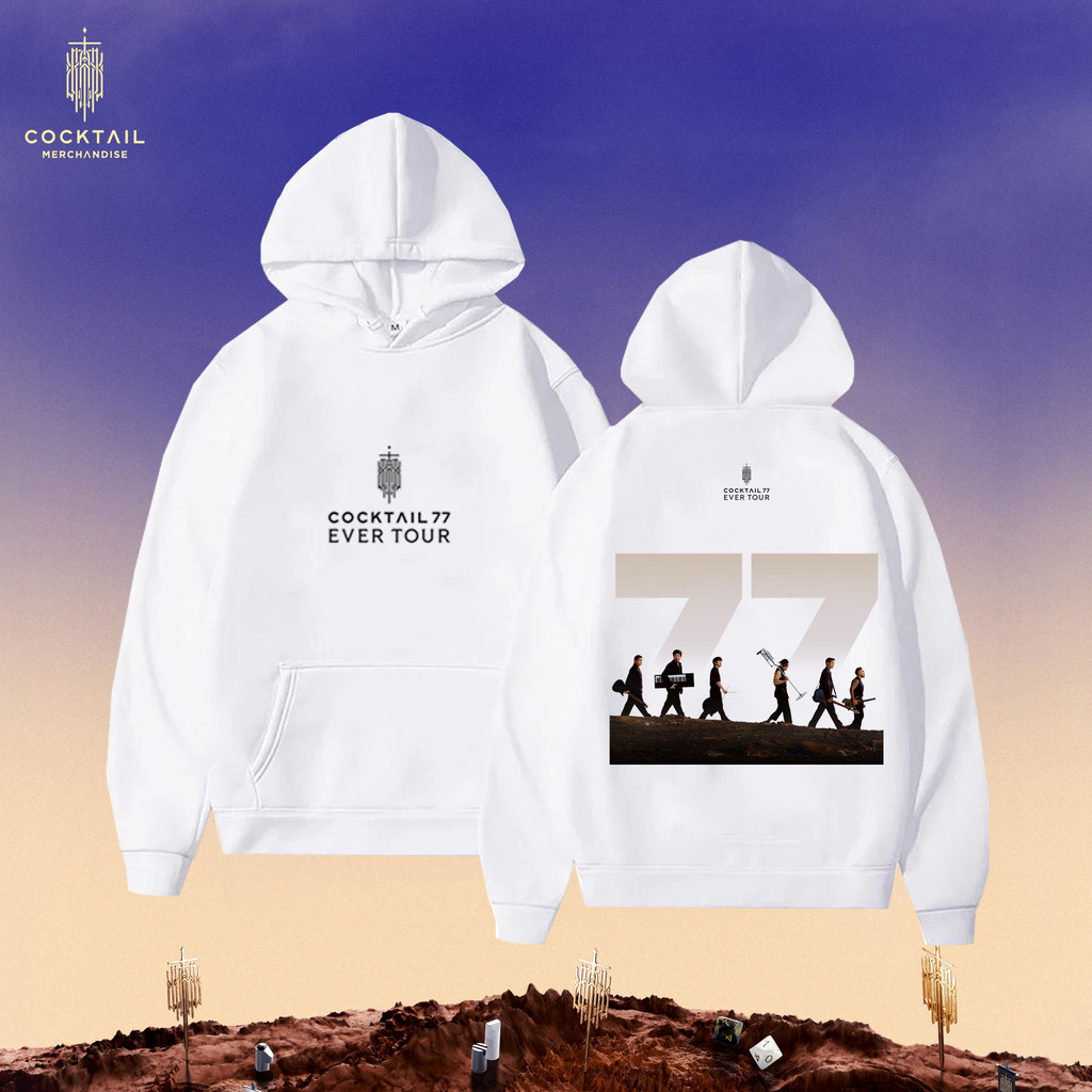 【เสื้อยืดใหม่】4 สี COCKTAIL 77 EVER TOUR HOODIES #2 เสื้อฮู้ดแบบสวมหัวยูนิเซ็กส์