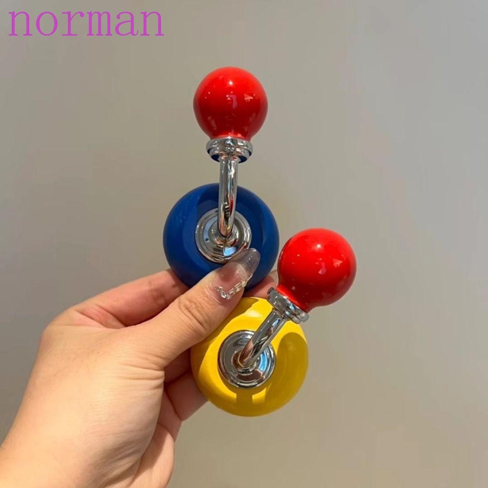 NORMAN ตะขอสร้างสรรค์, ABS ฟรี Punching Room Hanger Hook, สะดวกสไตล์นอร์ดิกออกแบบตกแต่งแม่เหล็ก Wall Key Holder Rack ห้องโถง