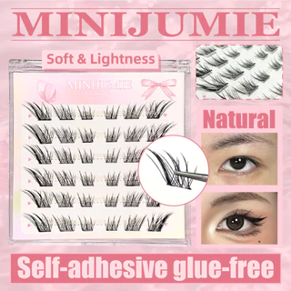Minjumie ราศี ขนตาปลอม 3D ไม่ต้องใช้กาว มีกาวในตัว ขยายตา ติดทน ติดง่าย ใช้ซ้ำได้ มี 24 ช่อ ต่อกล่อ