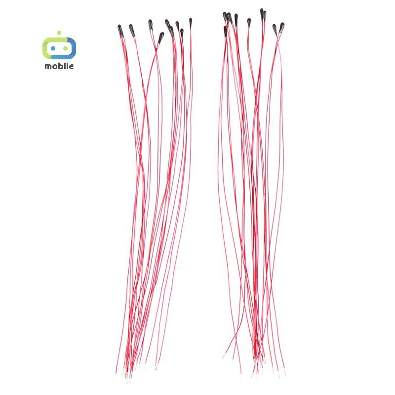 [maygood] 10PCS NTC Thermistor ตัวต้านทานความร้อน MF52B 10K 100K Probe สายลวด B3470 B3380 B3950 B3435 B 4250 1% 10CM เซ็นเซอร์ควบคุมอุณหภูมิ {TH}