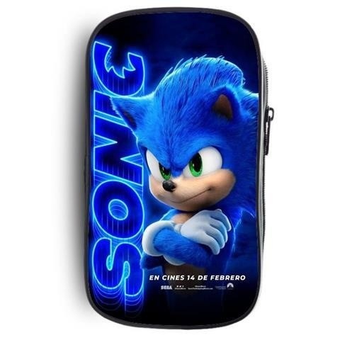 กระเป๋าดินสอ Sonic the Hedgehog สำหรับนักเรียน กระเป๋าเก็บเครื่องเขียนความจุขนาดใหญ่