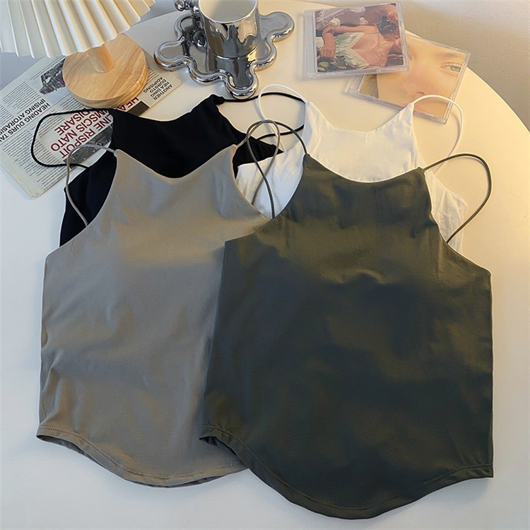 MMD (6976) เสื้อกล้ามชุดชั้นในแบบไม่มีลวดของผู้หญิงแฟชั่นสตรีคอเต่าเซ็กซี่เสื้อครอปยืดหยุ่นเสื้อชั้น