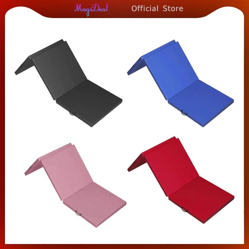 MagiDeal เสื่อออกกําลังกายพับได้ เสื่อโยคะแบบพกพา Home Gym Gym Mat เสื่อยิมนาสติกหนา