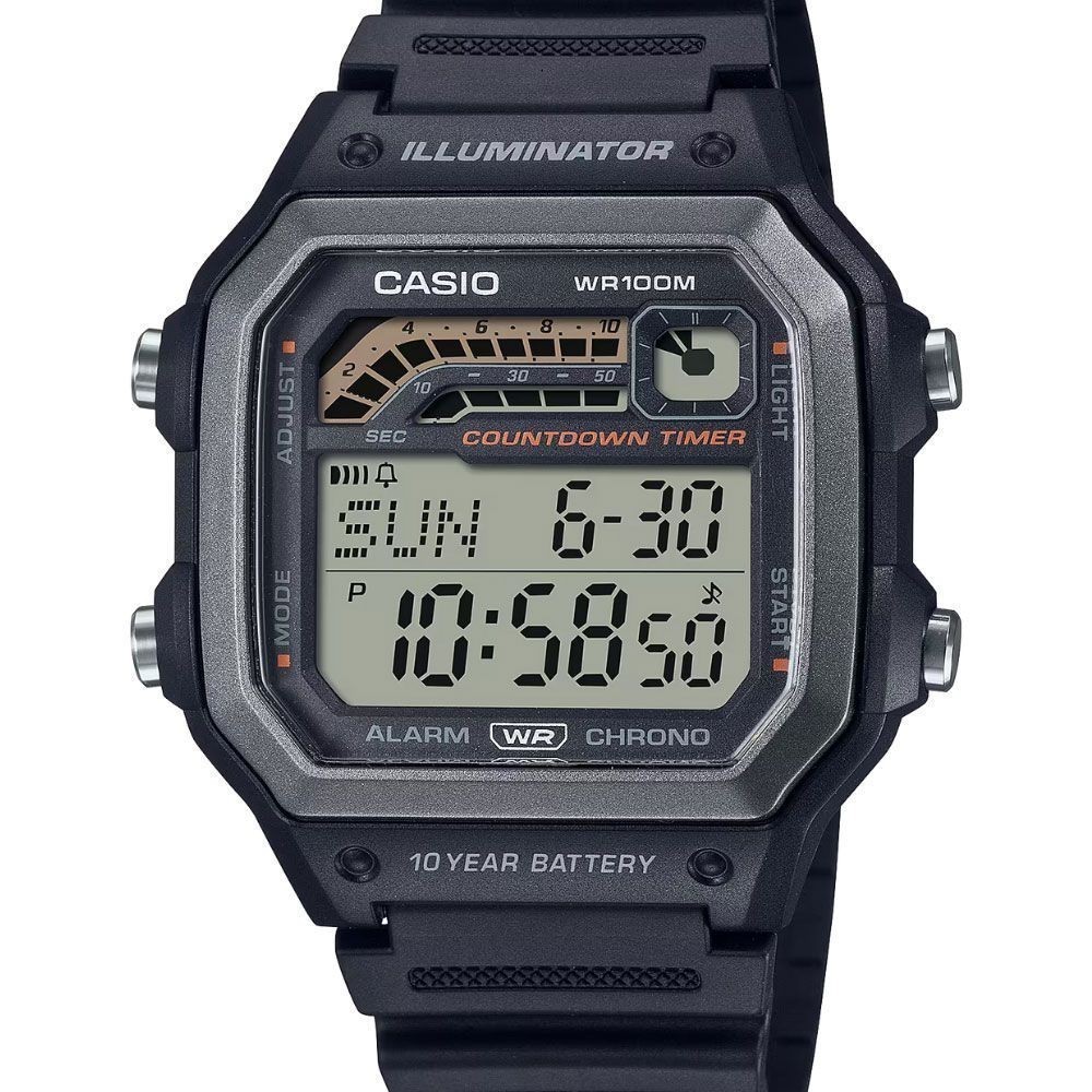 CASIO นาฬิกาข้อมือ CASIO รุ่น WS-1600H-1AVDF วัสดุเรซิ่น สีดำ