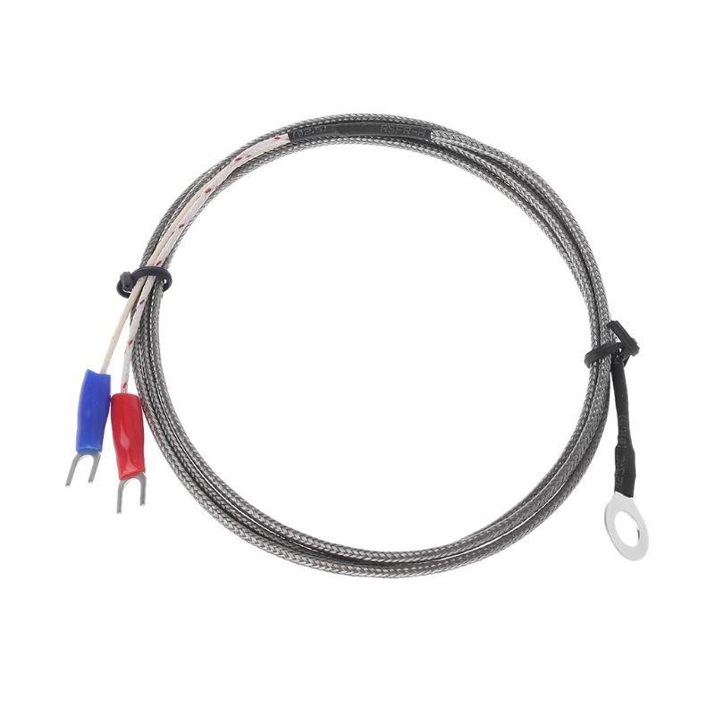 MT ทนทาน K ประเภท Thermocouple เซ็นเซอร์อุณหภูมิ Probe 1m 0 400°C กันน้ํา