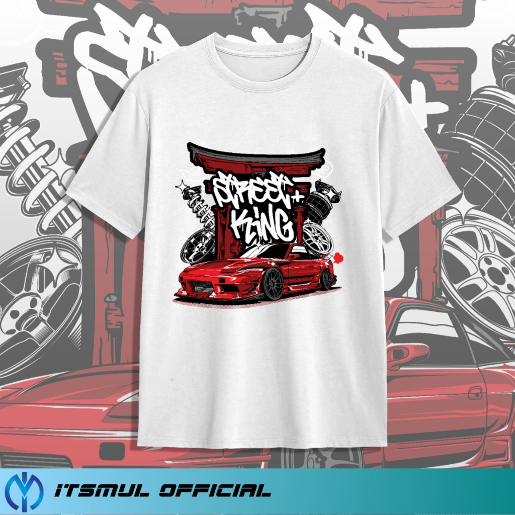 KATUN Street King Racing ยานยนต์ผู้ใหญ่รถเสื้อยืด IM02 (79) 30s Combed Cotton
