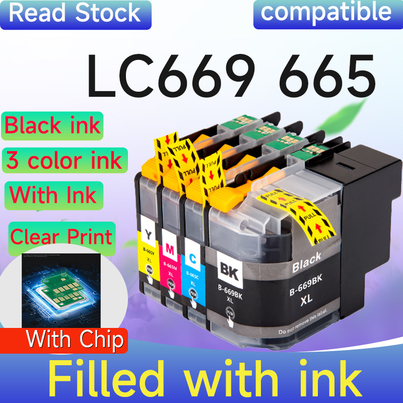 ใช้งานร่วมกับ Brother LC669XL LC665XL ตลับหมึก LC669 LC665 LC669 XL LC665 XL LC 669 LC 765 สําหรับ M