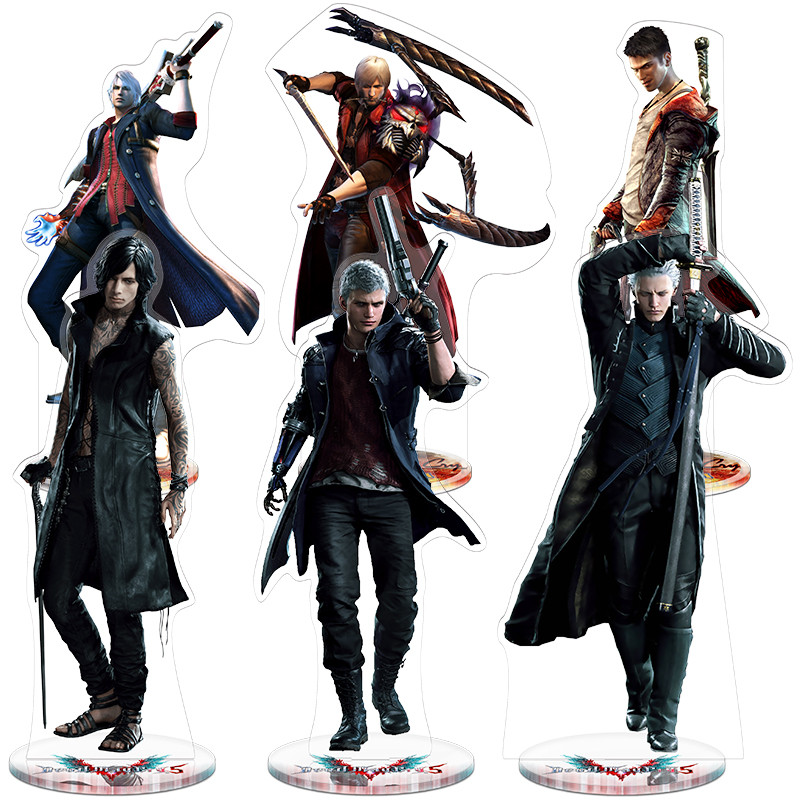 Dante ของขวัญของเล่นตัวเลขขาตั้งอะคริลิค Devil May Cry อะนิเมะรุ่น Action Figure Nero อุปกรณ์เสริมของขวัญเดสก์ท็อปเครื่องประดับ