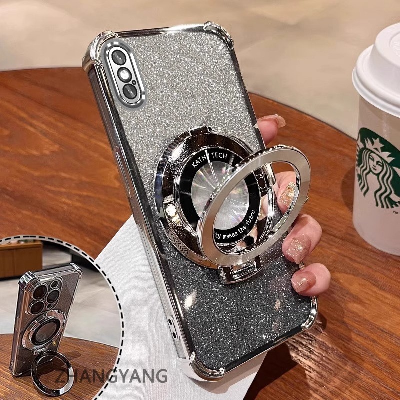 สําหรับ iPhone X Xs Xr Xs Max Clear กรณีหนาชุบซิลิโคน ShockProof เคสโทรศัพท์ CCCCA10 - รูปที่ 4