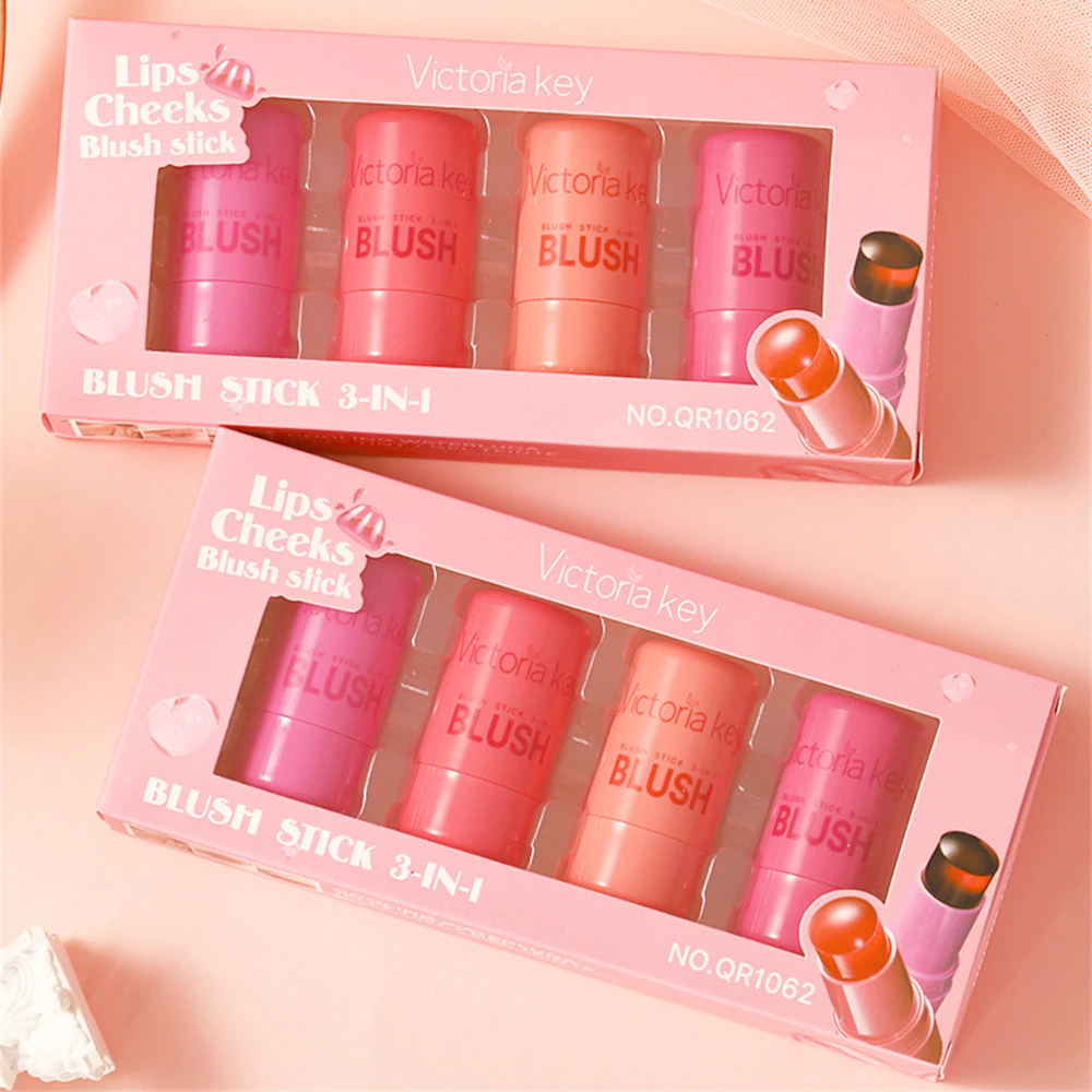 4 สีเยลลี่บลัชออนแท่ง 4 ชิ้น, เนเชอรัล ชิมเมอร์ มอยส์เจอร์ไรเซอร์ คอนทัวร์ริ่ง ลิป แอนด์ แก้ม