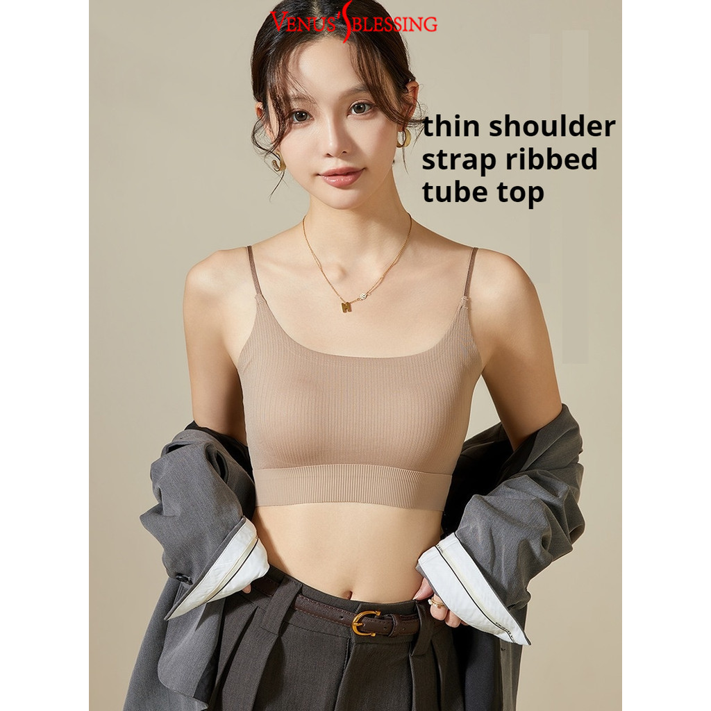M-XL All-in-one สายรัดไหล่บางไม่มีรอยต่อถ้วย Bra รูปที่ 2