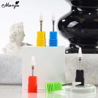 Monja หัวเจียรเซรามิคไฟฟ้า แบบเปลี่ยน สําหรับตกแต่งเล็บ Ceramic no heat hurt sanding drill bit tool
