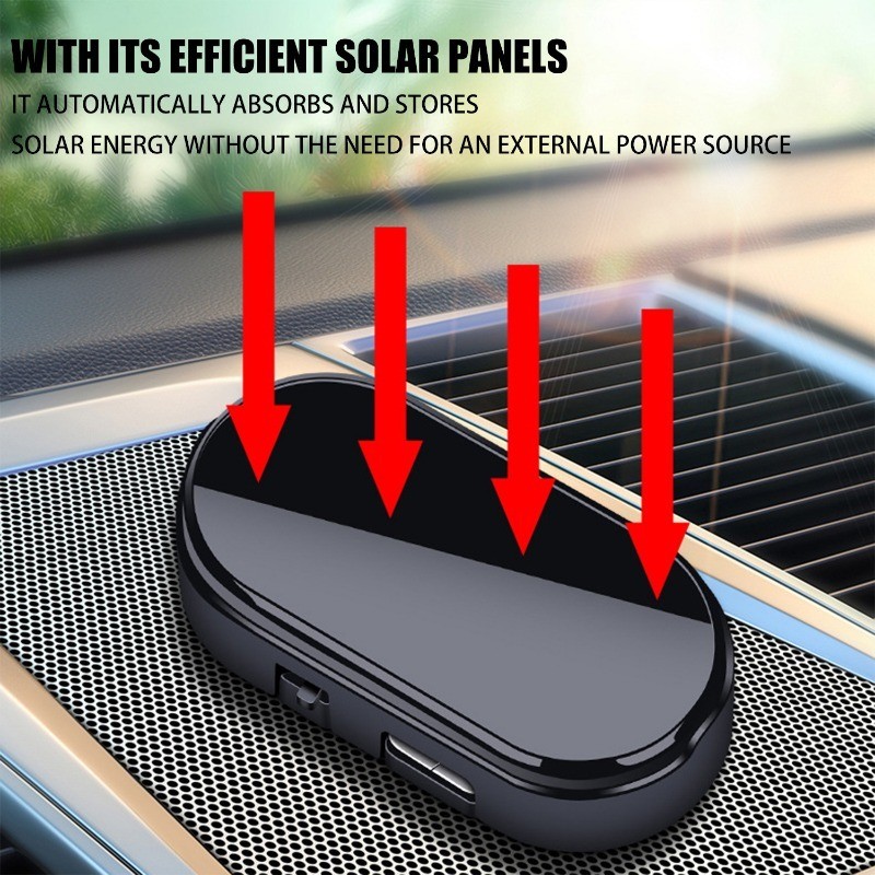 [AM3C]ไฟรักษาความปลอดภัยรถยนต์พลังงานแสงอาทิตย์ 2 ชิ้น – อุปกรณ์กันขโมยอัตโนมัติไร้สายพร้อมไฟ 2 สี แบตเตอรี่ลิเธียมและ ABS กันน้ําสําหรับรถยนต์/EVs