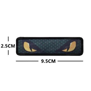 Cool Tiger Gazing Eyes Head Python Eyes Cat Eye ยุทธวิธี Patch Emblem Badge Hook Loop สําหรับกระเป๋าเป้สะพายหลัง, เสื้อกั๊ก, หมวกกันน็อค, เกียร์, ชุด