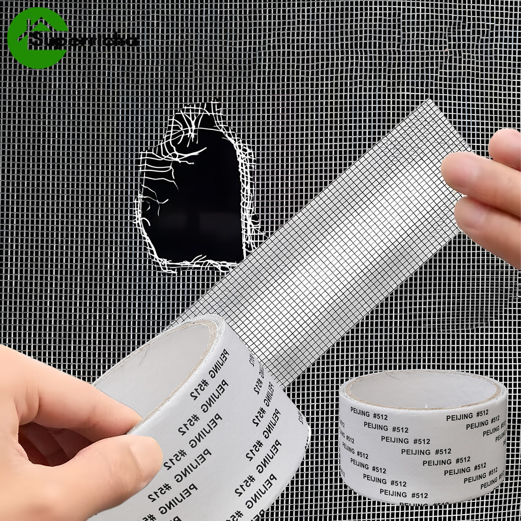 [บ้าน]5 ม้วนแพทช์ซ่อมมุ้งลวดกาวในตัว 5 ซม. x 2 ม. เทปหน้าจอหน้าต่างสําหรับรูหน้าจอ/ประตู/เต็นท์, แพทช์กันน้ําโพลียูรีเทนสีขาวและสีเทา