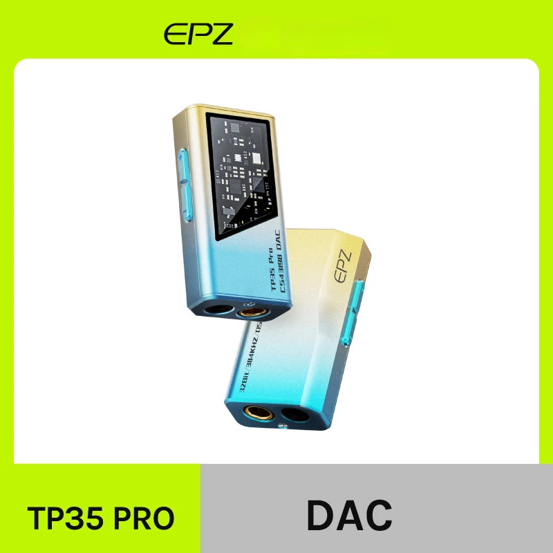 EPZ TP35 Pro Type-C USB DAC เสียง HiFi ถอดรหัสแบบพกพาเครื่องขยายเสียงหูฟังรองรับ EQ Mic Call 3.5 + 4
