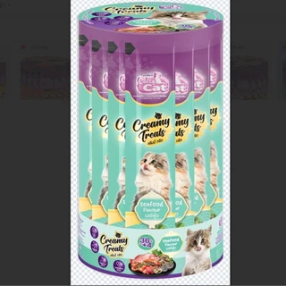 [[กระปุก 40 ซอง]]p ขนมแมวเลีย Catty Cat “ไม่เค็ม ไม่เติมเกลือ” สำหรับลูกแมว 1 เดือนขึ้นไป ขนาด 15gx40ซอง