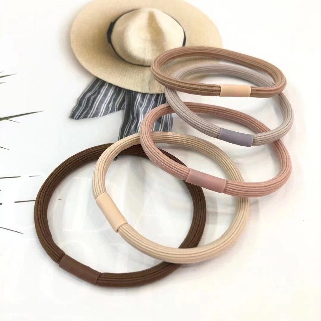 ชุดผมยืดหยุ่นสูงแบบพื้นฐาน สไตล์เกาหลีดีไซน์เรียบง่าย สำหรับผูกผมและใช้ในทุกกิจกรรม พร้อมสายรัดผมและวงแหวน ผมขนาด 5.21 เค2LF - รูปที่ 6