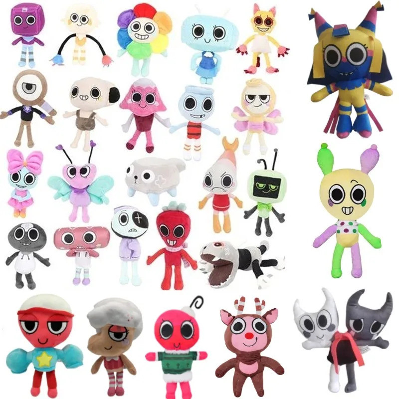 Dandys World Plush ของเล่นน่ารัก goob Pebble เศษตุ๊กตาเกมสยองขวัญตัวละครหมอนนุ่มตุ๊กตาของขวัญสำหรับเ