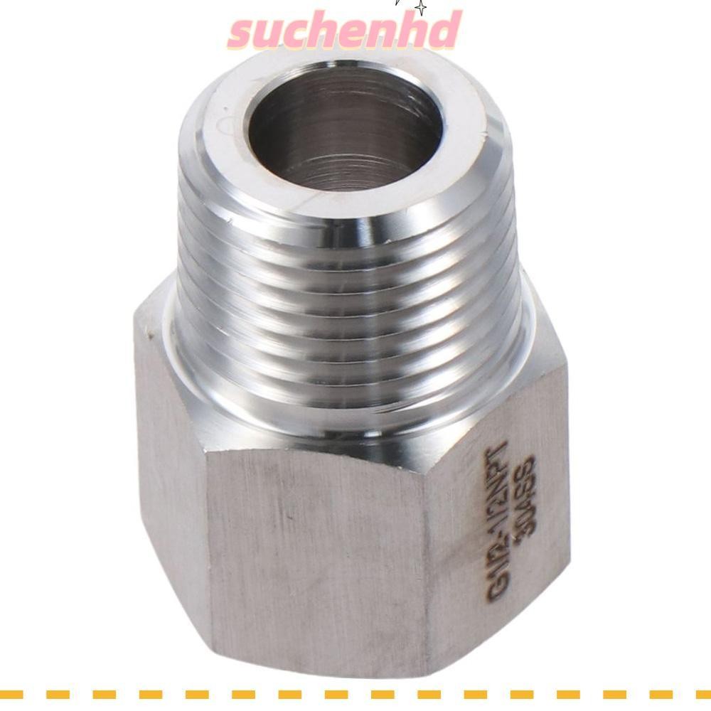 Suchenhd อะแดปเตอร์ข้อต่อลดท่อ ตัวผู้ เป็นตัวเมีย สเตนเลส 1/8 1/4 3/8 1/2 G 1/8 1/4 3/8 1/2 NPT