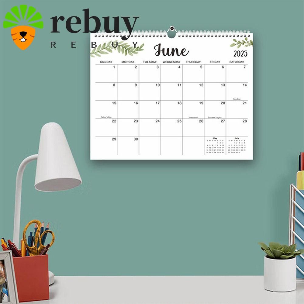 ซื้อซ้ํา ปฏิทินลายใบไม้, 18 เดือน อิน ปฏิทินติดผนัง, เครื่องมือเวลา 2024-2025 ปฏิทินขดลวดตารางรายสัปดาห์ปฏิทินภาษาอังกฤษตกแต่งบ้าน