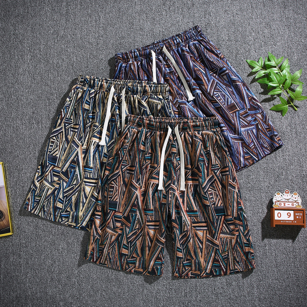 TT HOME01 กางเกงขาสั้น กางเกงลำลอง สามารถสวมใส่ได้ทั้งชายหญิง ลวดลายสมัยใหม่ใส่สบาย QC-DK8022