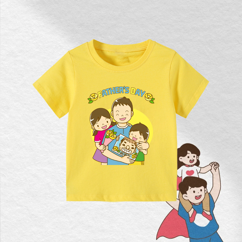 คอลเลคชันเสื้อเชิ้ต โคทตันในเทศกาลวันพ่อไทย ครอบครัวสามารถเลือกได้ ทั้งแบบผู้ใหญ่และเด็ก100cm-150cm S-5XL เสื้อยืดพิมพ