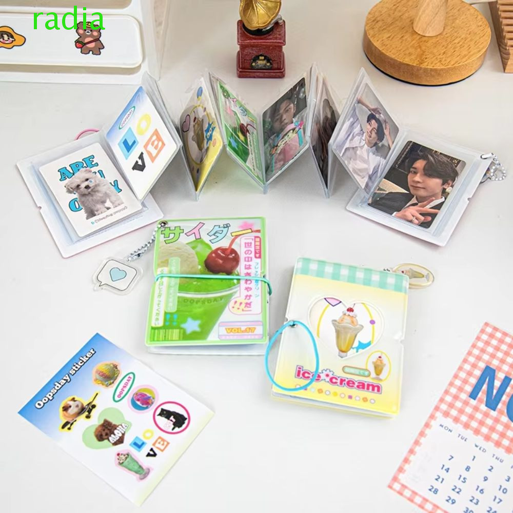 Radiantzap Mini Photocard Binder, 20 แผ่นรวบรวมกรณีการ์ดป้องกันคอลเลกชัน,มินิสไตล์อเมริกันภาพการ์ดแขนออร์แกนหนังสือ Photocard อัลบั้ม Idol Star