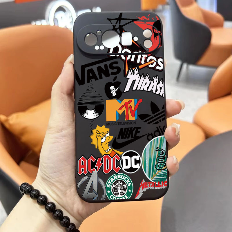 Candy TPU สําหรับ Google Pixel 3A 3XL 4XL 5XL 5A 6 Pro 6A 7A 7 Pro 8 Pro 8A 9 Pro XL 5G Patter กรณีสแควร์ Soft Silicage เบอร์ 55