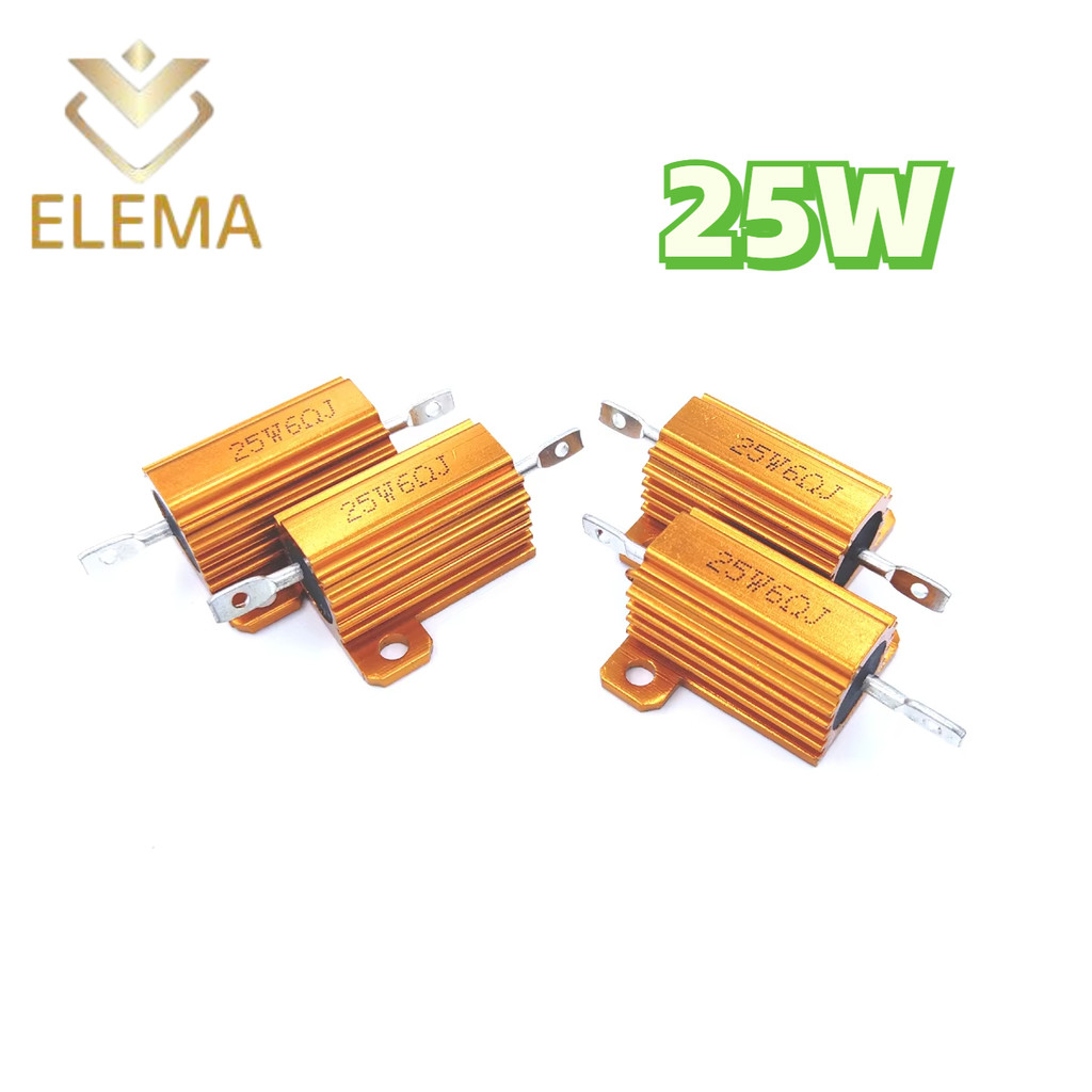 Rx24 25W อลูมิเนียมกรณี Wirewound Resistor 1R ~ 50K 1/2/5/6/8/10/20/100/1K/5K/8K/15K/25K Ohm Wirewou