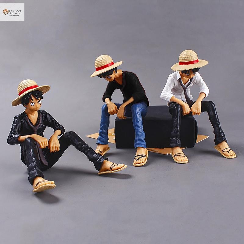 COD Anime Luffy Pvc Figurine Monkey D Luffy ของเล่นคลาสสิก Sabo Ace ตุ๊กตาเค้กรถตกแต่งคอลเลกชันใหม่