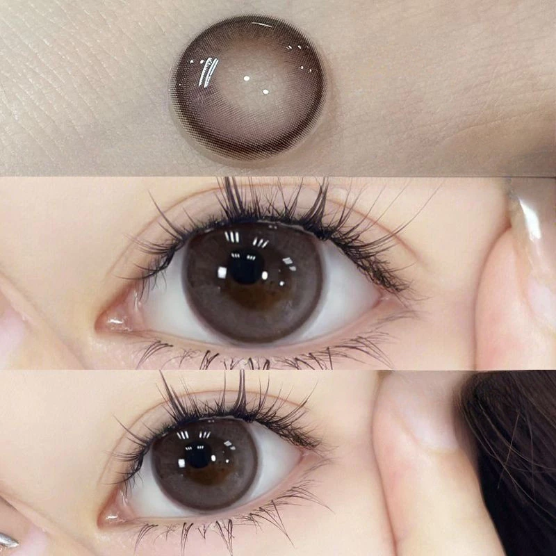 (-0 ° -800 °) คอนแทคเลนส์สายตาสั้น 🌈ZM 🌈 / คอนแทคเลนส์สีน้ำตาล / ดำ / แฟชั่น 2024 ขายร้อนเส้นผ่าศูนย์กลาง 14.0 มม 100