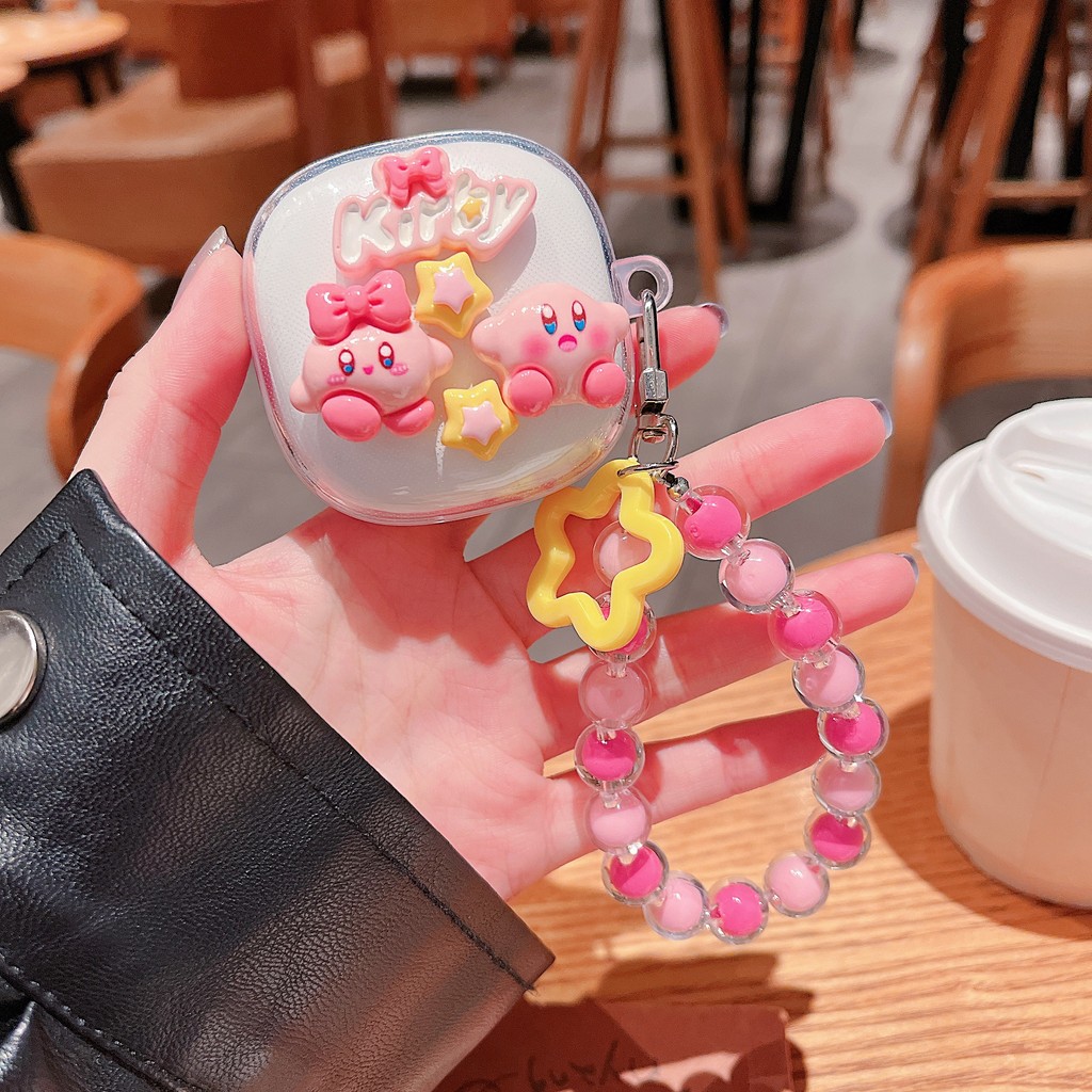 Geek เคสหูฟัง ใช้ได้กับ: Redmi Buds 6 Play เคส Case เคสหูฟังบุคลิกภาพสร้อยข้อมือดอกไม้ไล่ระดับ KT cat