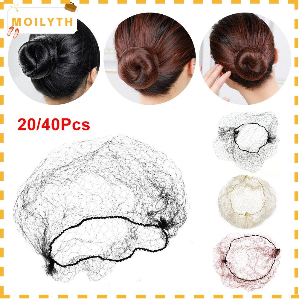 Moilyth 20/40 ชิ้นที่มองไม่เห็นตาข่ายคลุมผมเครื่องประดับผมผู้หญิงแฟชั่นขายร้อน Bun Cover