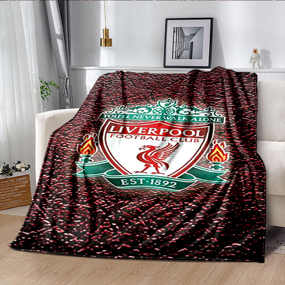 ผ้าห่มลิเวอร์พูล 3 มิติ ผ้าห่มขนแกะพร้อมตราฟุตบอลผ้าห่มเดินทางที่อบอุ่นนุ่มของขวัญสําหรับผู้ชายวัยรุ่นชาย - รูปที่ 6