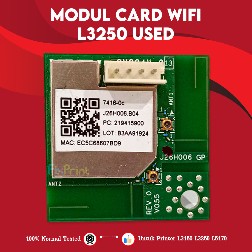 Epson L3250 โมดูลการ์ด Wifi ใช้การ์ดไร้สายเมนบอร์ดโมดูล PCB Epson L3250 L5190 L3150 L5170 ดึง