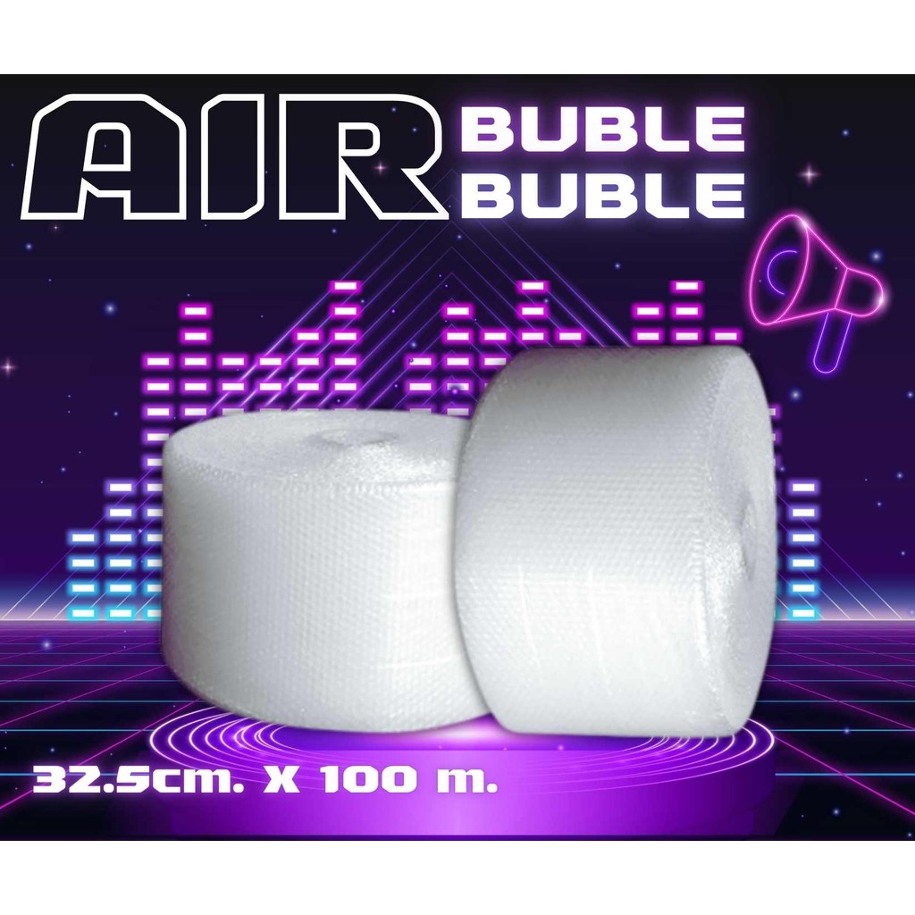 🐻 CheapBox 🐻
บับเบิ้ล กว้าง 32.5 CM ยาว 100 m กันกระแทก เกรดเอ air bubble แอร์บับเบิ้ล หน้ากว้าง 32.5 ซม ยาว 100 เมตร
