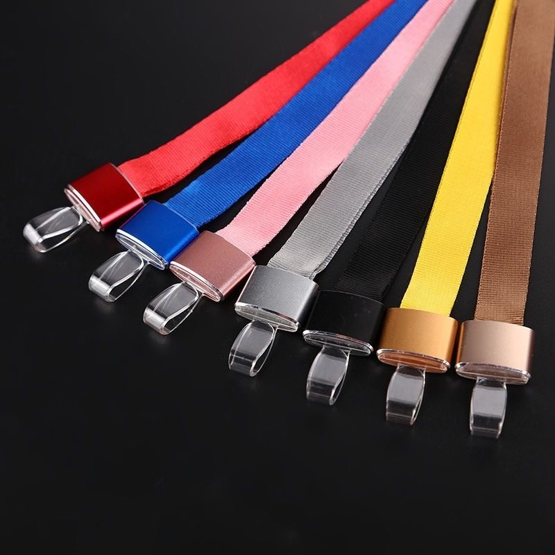 อลูมิเนียมอัลลอยด์ สายคล้องบัตรพนักงาน 1.5cmx45cm ผ้าไนล่อน สายคล้องคอ ที่ห้อยบัตร สายห้อยบัตรพนักงา