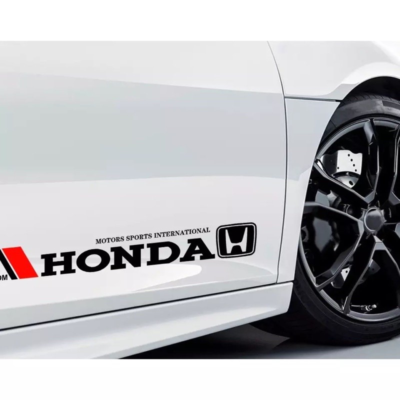 S703 สติ๊กเกอร์ติดรถยนต์ Honda Motorsport 2 ชิ้น