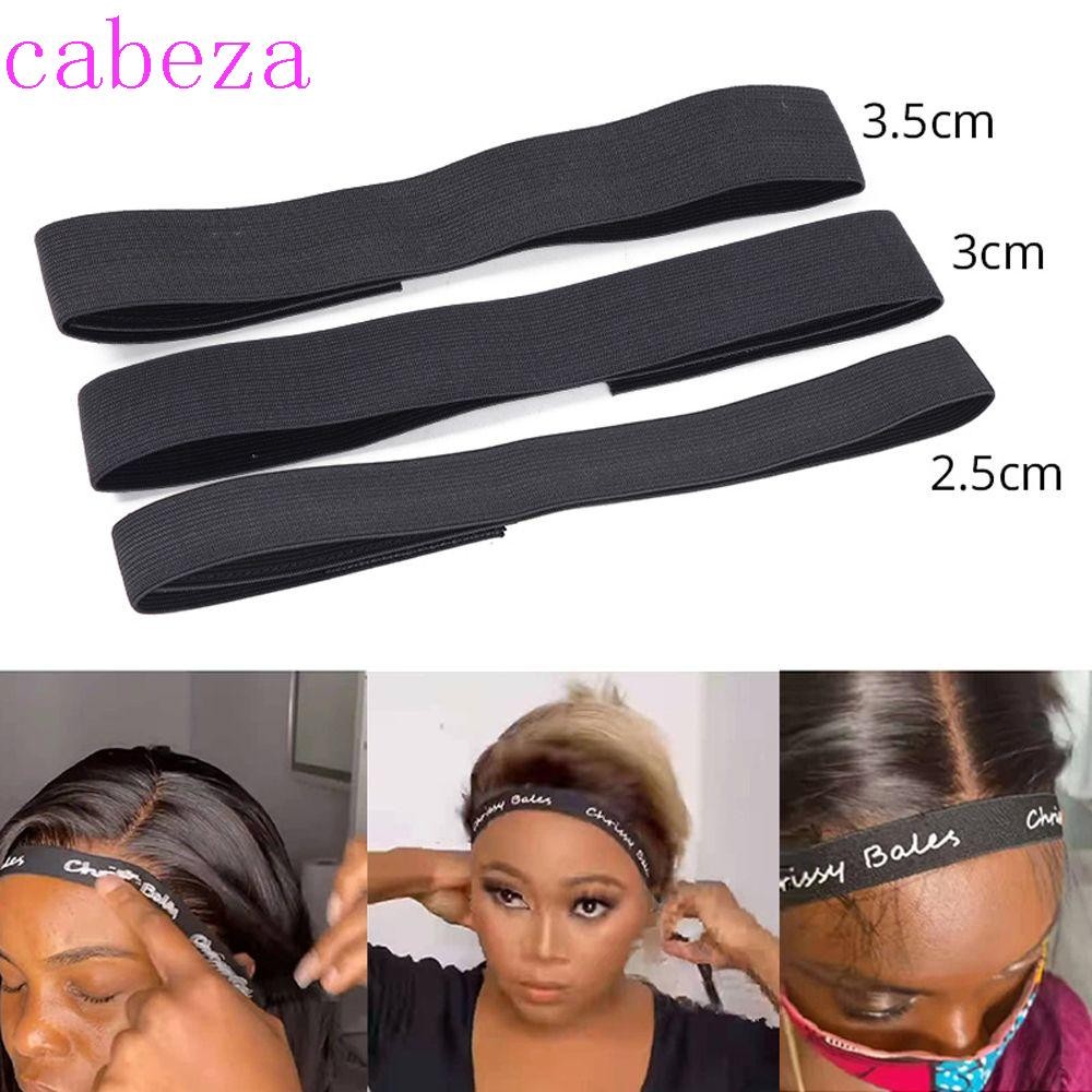 Cabeza วิกผม Elastic Band ปรับสีดําขอบ Laying ผ้าพันคอ Melt Band สําหรับวิกผมลูกไม้อุปกรณ์จัดแต่งทรงผมคงที่วิกผมสําหรับขอบผม