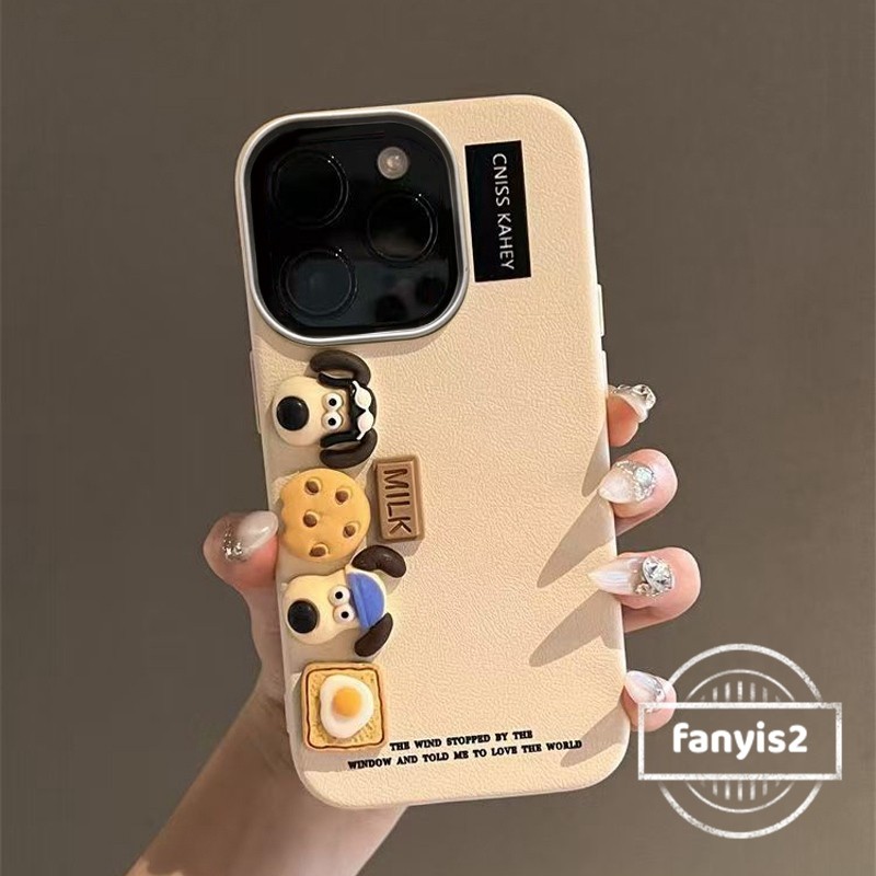 สําหรับoppo A3X A18 A57 A16 A15 A58 A60 A77 A79 A5S A3S A53 A54 A55 A5 A9 A12 A98 A78 A74 A92 A93 A94 Retroปลอกหนังกันกระแทกหรูหรา 3Dการ์ตูนหนังกรณีสุนัข - รูปที่ 2