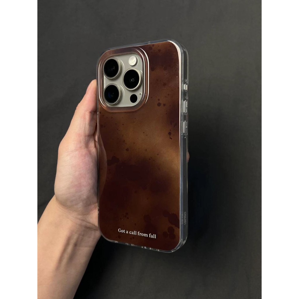 Niche Simple Splash Ink Smudge เหมาะสําหรับ iPhone15 เคสโทรศัพท์ iPhone16promax สไตล์ใหม่ 14 นุ่ม 13 หญิง 12/11 เคสกันกระแทก PNL0