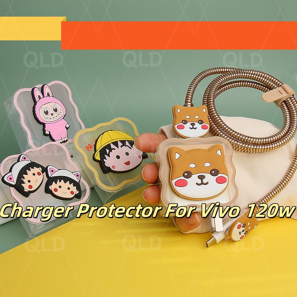Chibi Maruko-chan Labubu Shiba Inu vivo 120W Charger Protector คู่ TYPE C พอร์ต vivo Y35 Charger รุ่