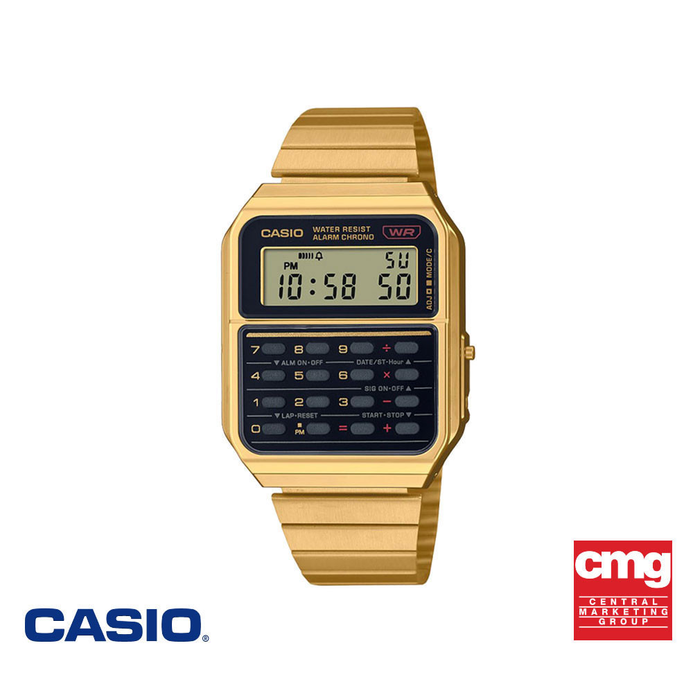 CASIO นาฬิกาข้อมือ CASIO รุ่น CA-500WEG-1ADF วัสดุสเตนเลสสตีล สีทอง