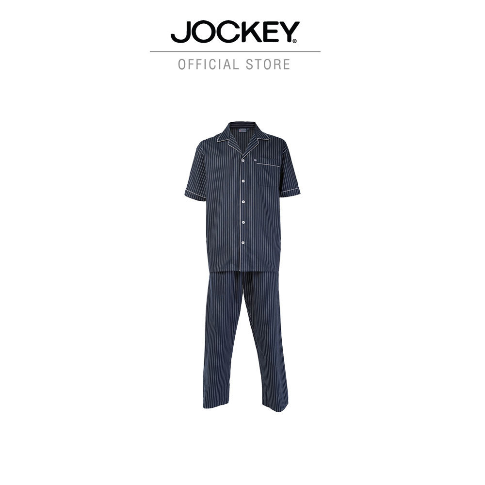 JOCKEY UNDERWEAR ชุดนอน SLEEPWEAR รุ่น KU JK1657B SHORT SLEEVE/PANTS - สีกรมท่า