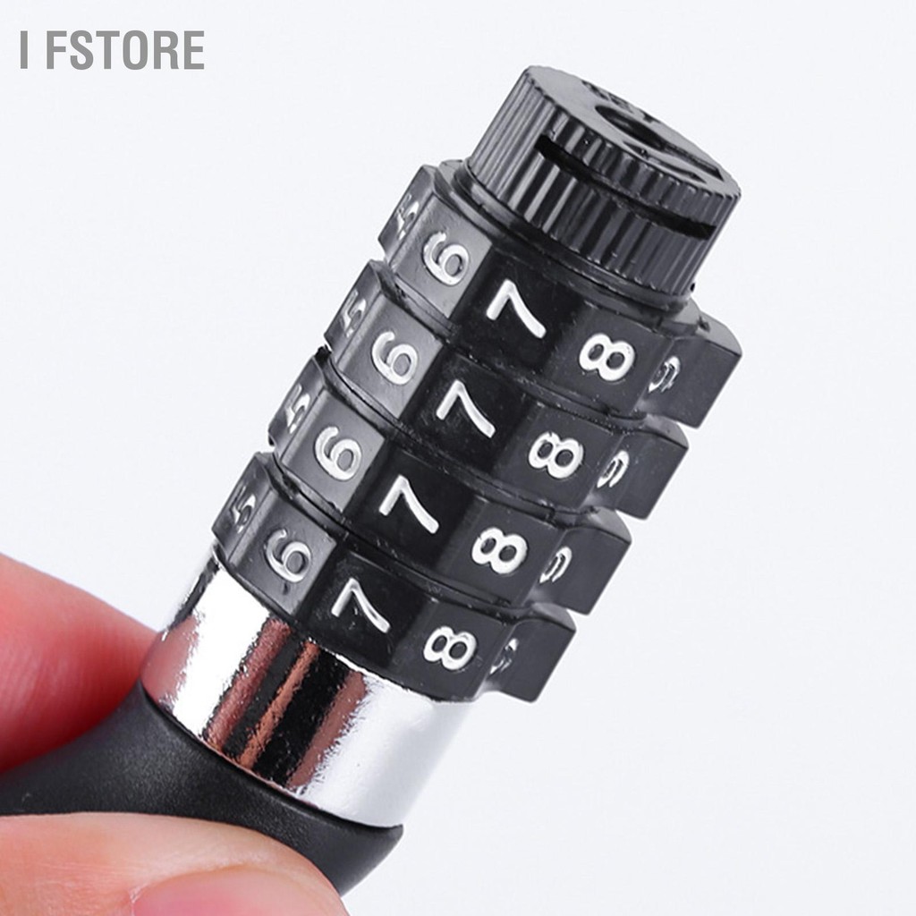 I Fstore Bike Ring Lock Wire Steel Cable Anti Theft 4 Digit Password Bicycle for Mountain Bikes Moto