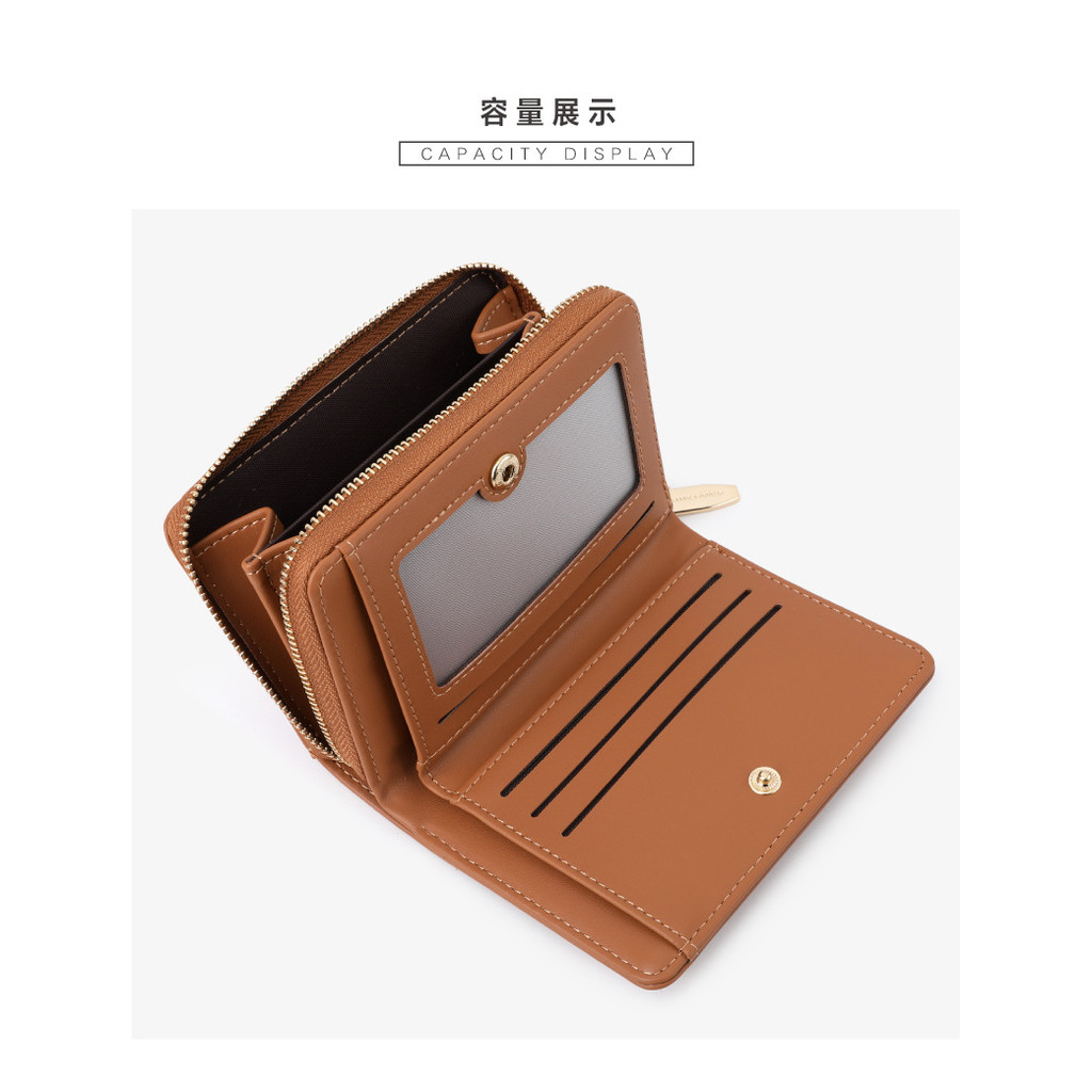 2025 ใหม่ Ladies Leather Niche Simple Wallet Ladies Multi-card Small Purse