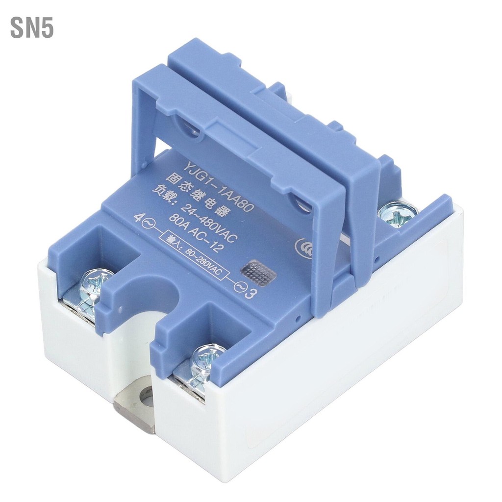 SN5 AC to Single Phase Solid State Relay AC80‑280V Input AC24‑480V Output Module 80A