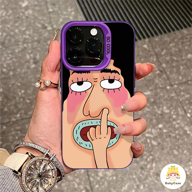เคสไอโฟน11 สำหรับ iPhone 15 13 11 16 14 12 Pro Max 7 16 8 15 Plus XR X XS Max การ์ตูนตลกแฟชั่นผู้ชายที่น่าเกลียดปกอ่อน - รูปที่ 4