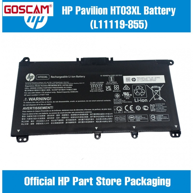 ✿HP Official ht03xl Battery for HP Pavilion 14 15 X360 Battery (L11119-855) - HP Laptop Battery orig